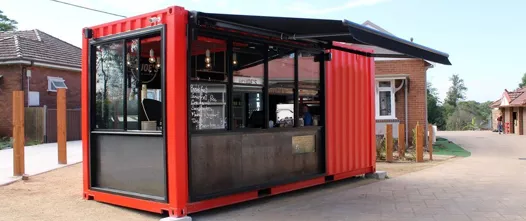 shipping container for retail store