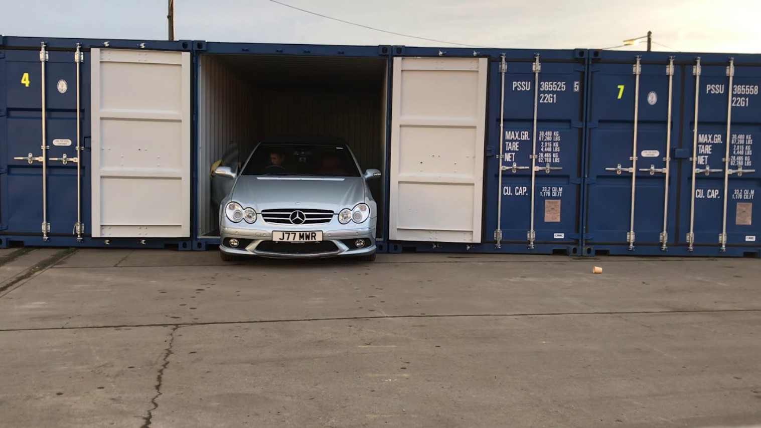 storing cars in shipping containers