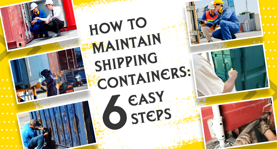 Shipping container maintain steps