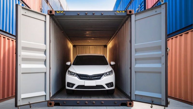 transporte de coches en contenedor marítimo
