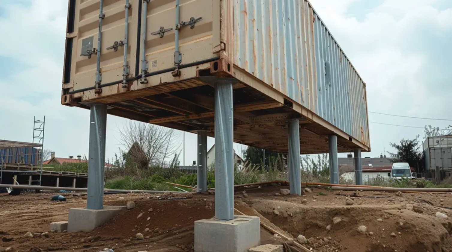 shipping container foundation ideas