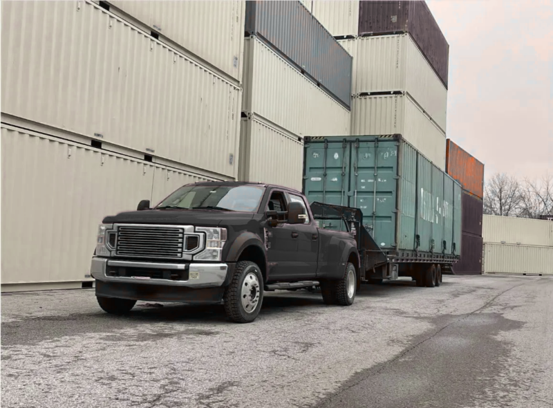container delivery truck