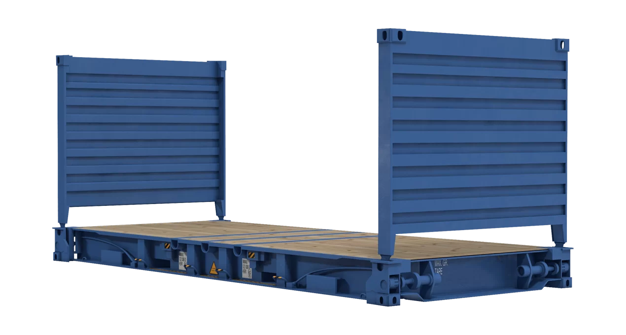 20ft Flat Rack Shipping Container - Secure and Versatile Cargo Transport