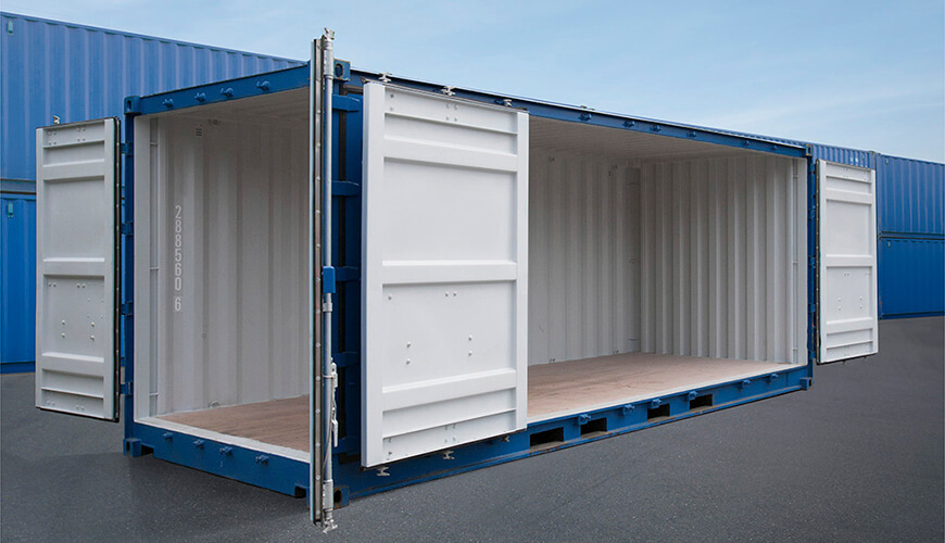 20 ft high cube side opening container dimensions