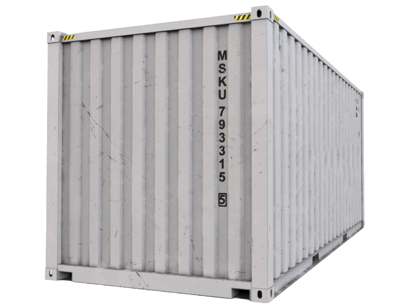 20ft standard shipping container rear view