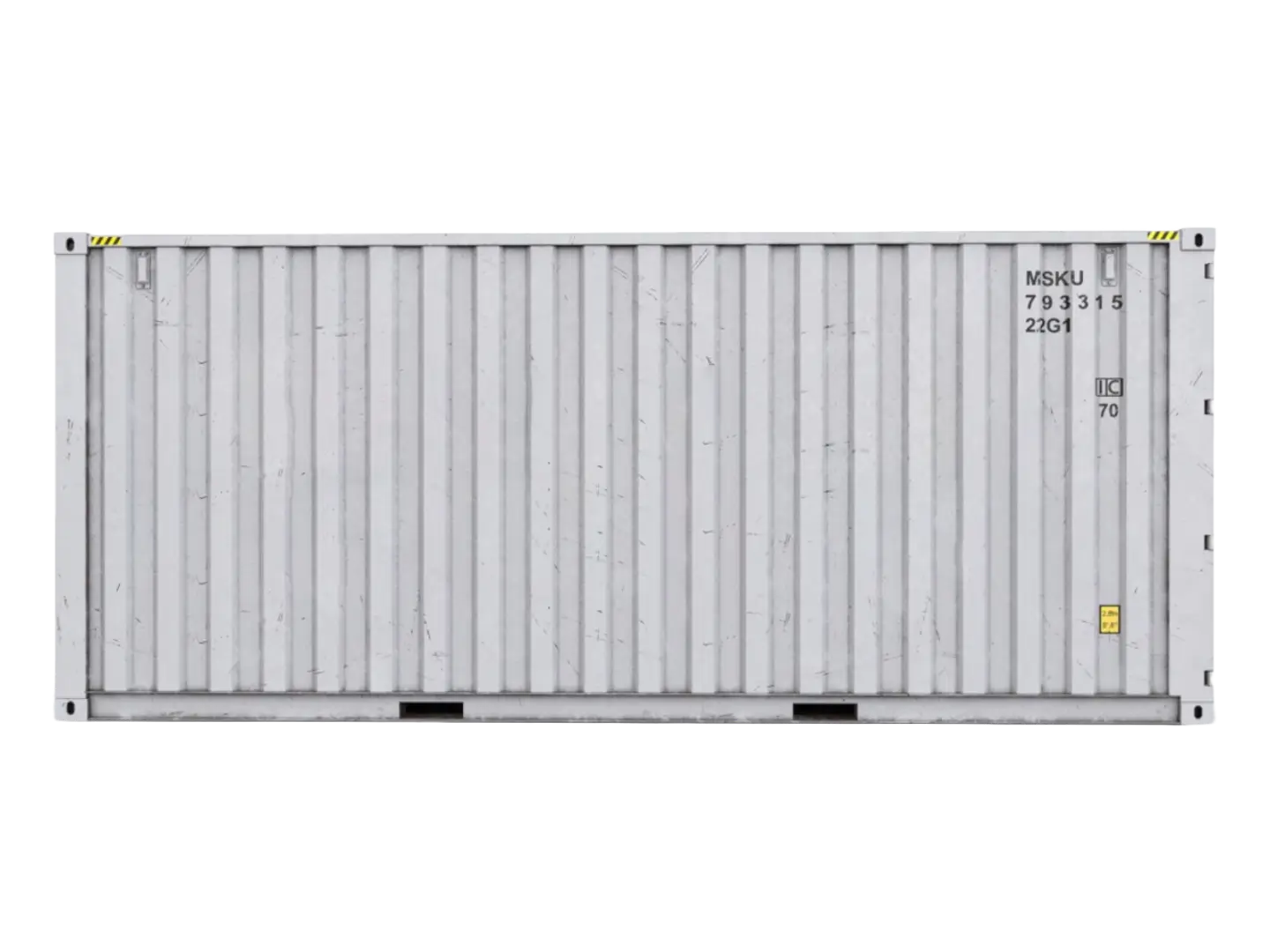 20ft standard shipping container side view