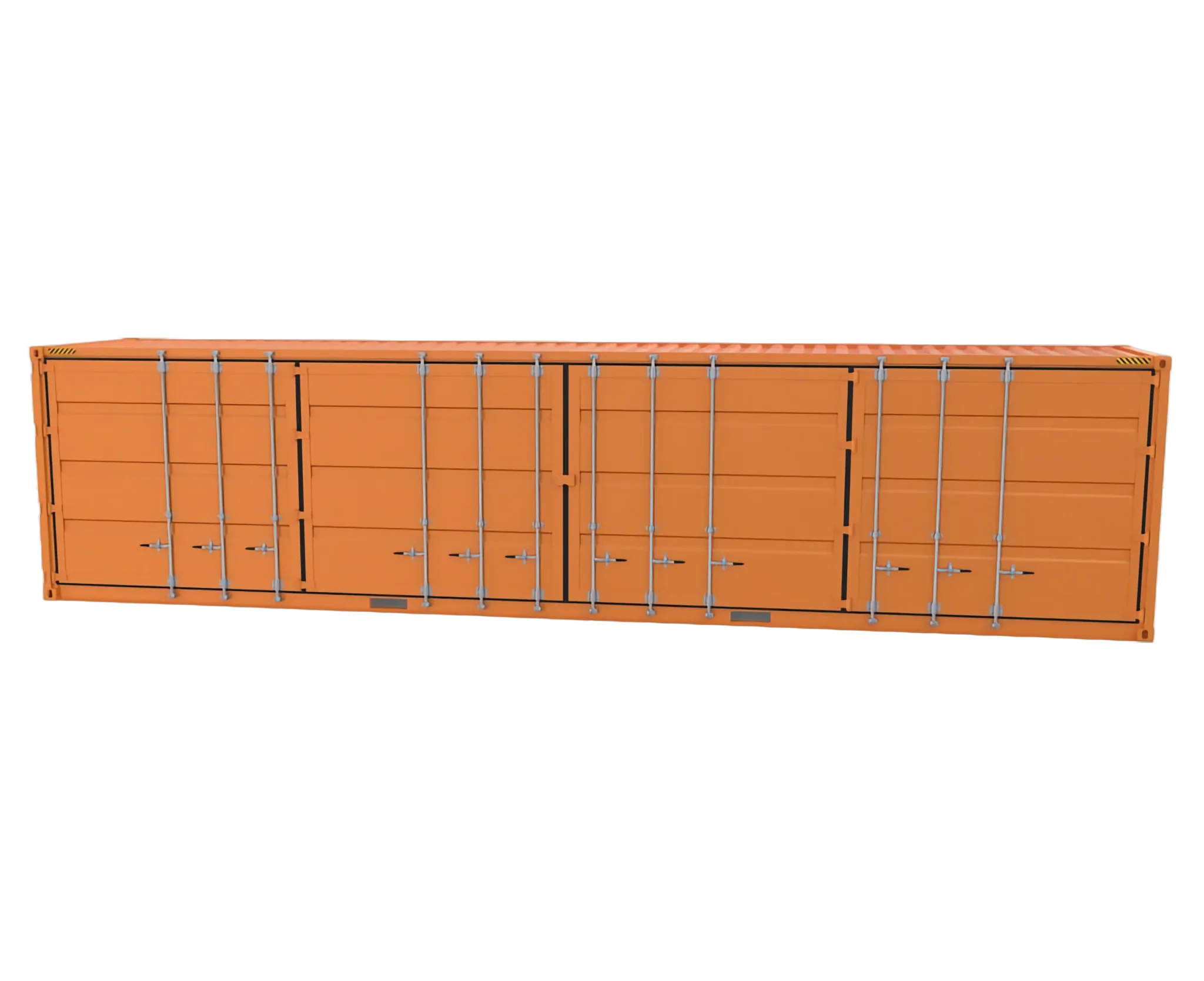 40ft HC open side container side view