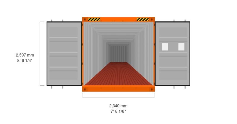 45ft high cube standard shipping container dimensions
