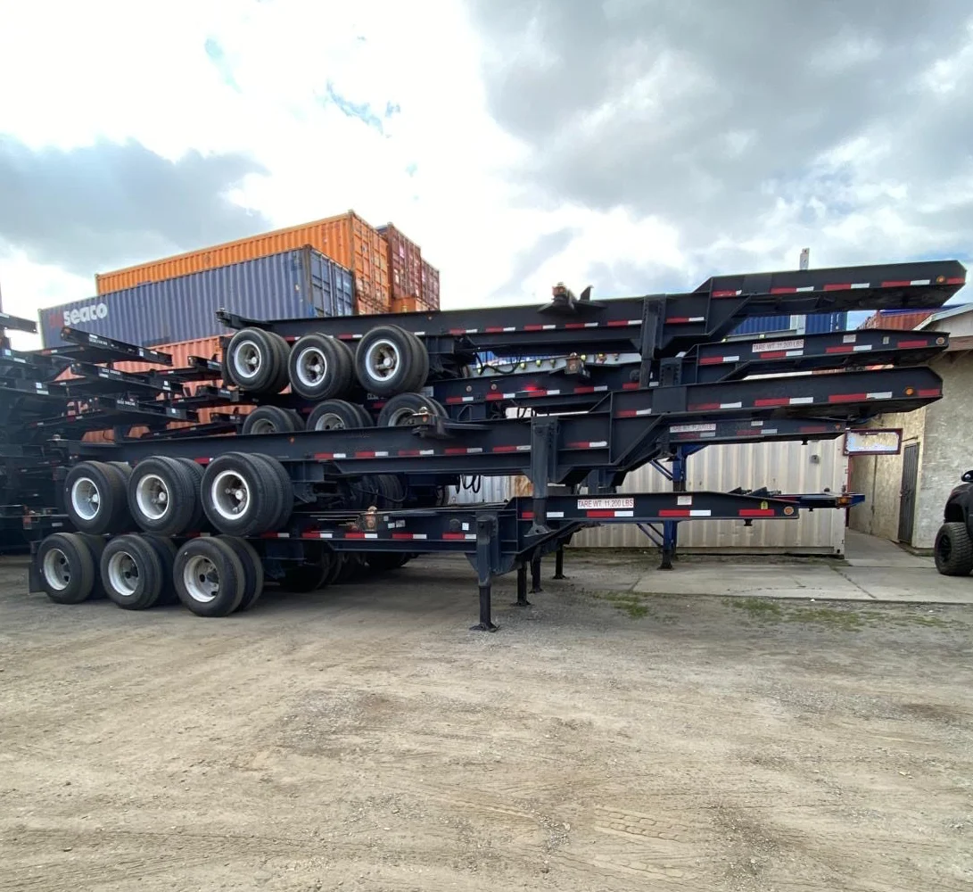 20 ft tri-axle chassis traile