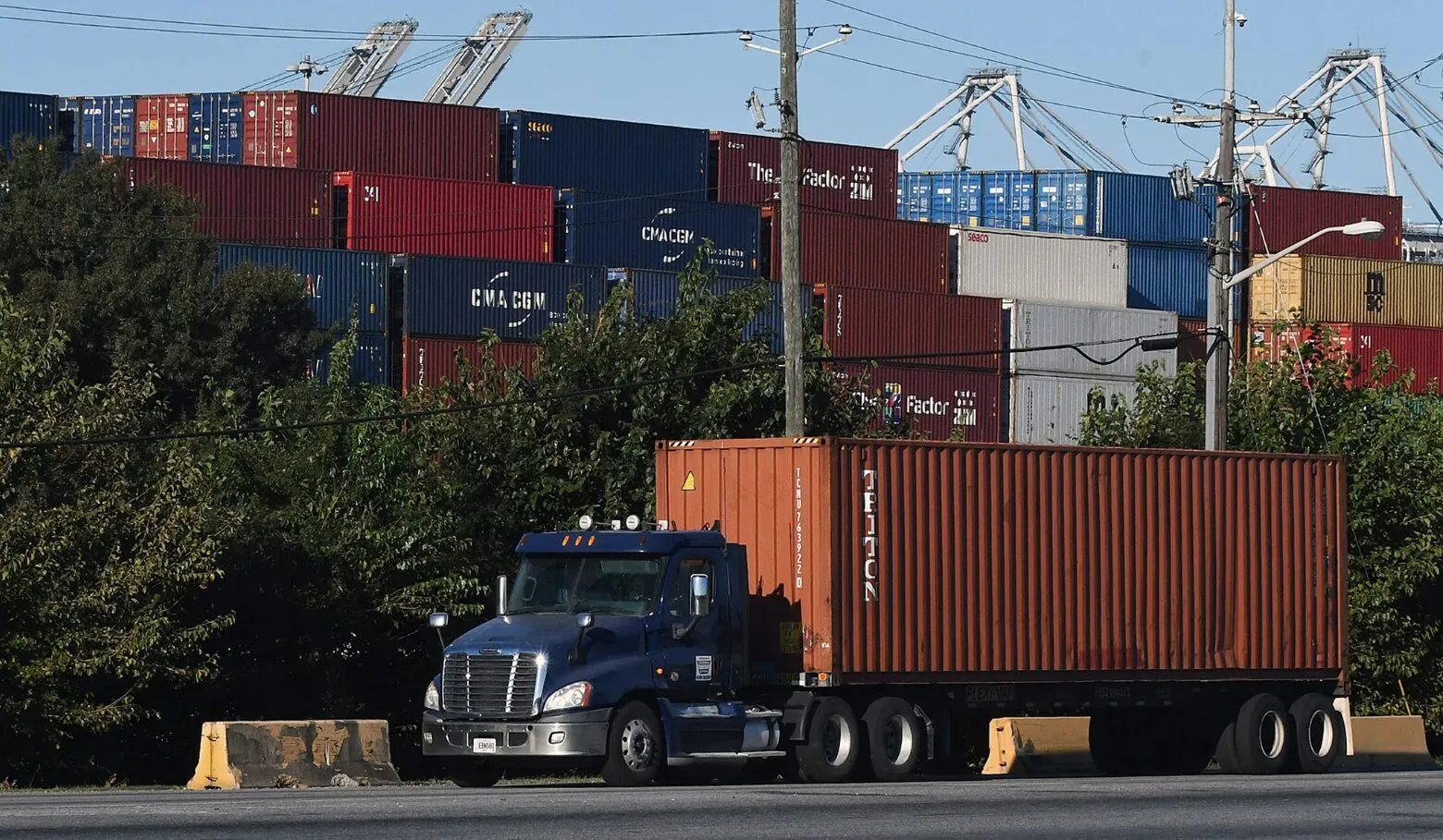 cargo container truck